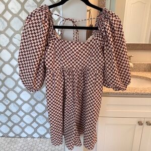 Abercrombie puff sleeve romper